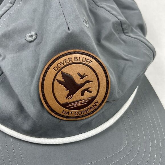 Dover Bluff Mens Snapback Hat Gray Adjustable Brimmed Outdoor Logo Cap One Size - Picture 2 of 7